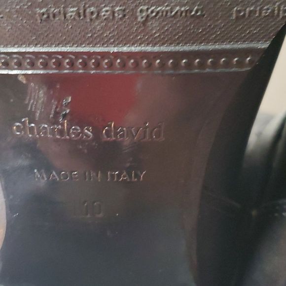 Charles David "Rumble" Equestrian Knee High Black Leather Riding Boot Size 10 - Picture 7 of 15